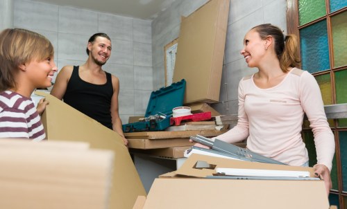 Confidential paperwork prepared for off-site document storage