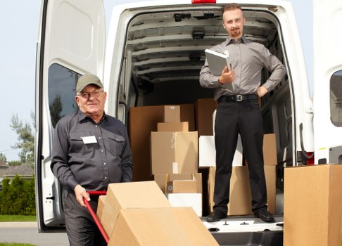 Prepared furniture packed safely for storage in Brompton