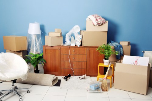 Professional removals team planning a move in Brompton street