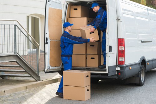 Packed household items prepared for small removals