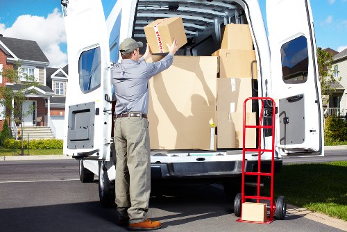 Storage space in Brompton with boxes, furniture, and business supplies